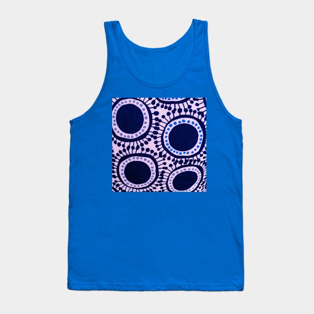 Pattern in Blue and White Tank Top by thadz